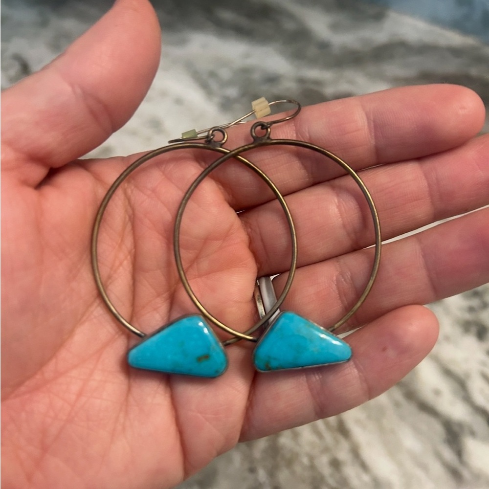 Turquoise Hoop Earrings